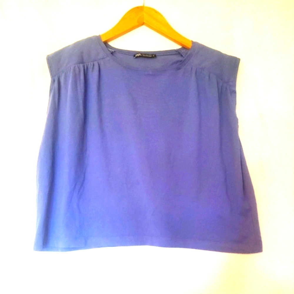 Blue Zara Sleeveless Top XL